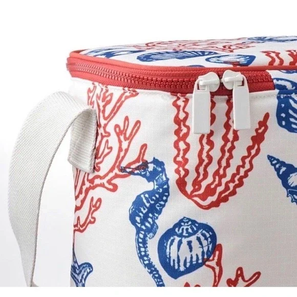 IKEA SOMMARFLADER Cooler Tote Bag Shells Coral Print - Picture 4 of 7